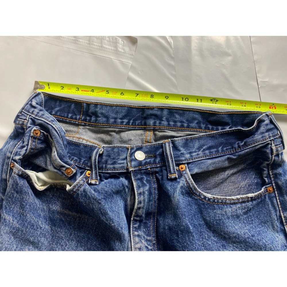 Levi's Jeans Mens 32x30 Blue Straight Leg Denim Classic‎ Faded Wash - Picture 11 of 12